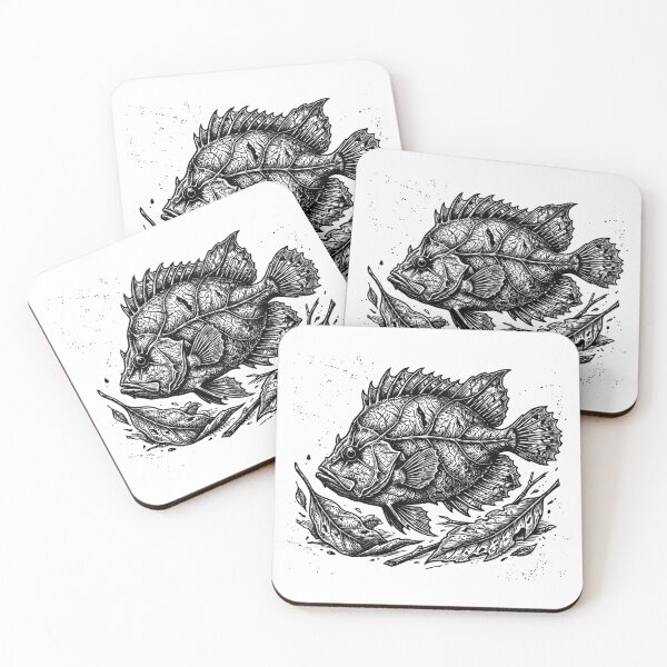 Item preview, Vintage Woodcut Leaffish Illustration designed and sold by DuckOddity.
