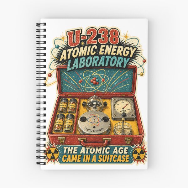 Item preview, U-238 Student's Atomic Energy Laboratory – The Atomic Age Came in a Suitcase designed and sold by Past in Threads.
