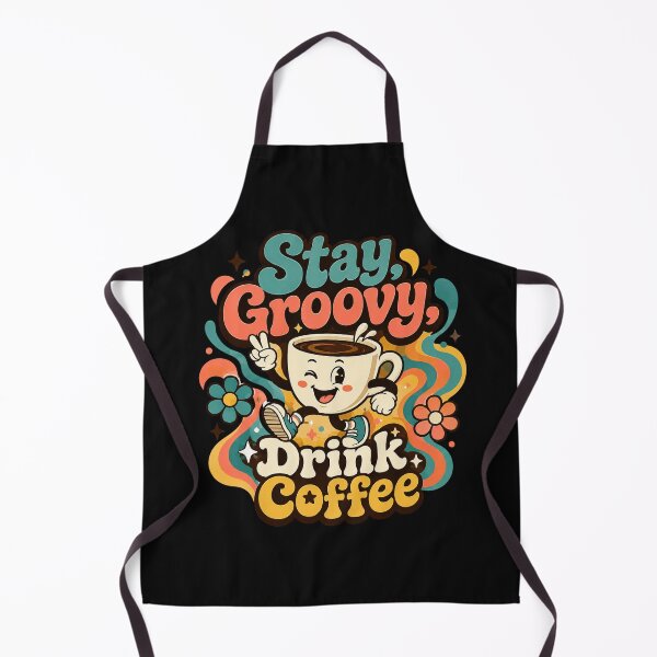 Item preview, Groovy Coffee Vibes Cute Retro Coffee Cup Design designed and sold by Sketchlegacy.