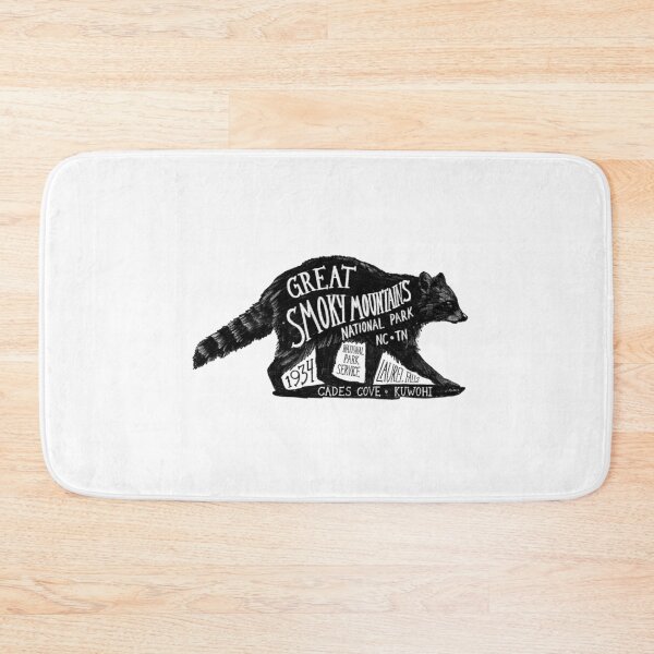 Item preview, Great Smoky Mountains National Park Raccoon Label designed and sold by John Morris Illustration.