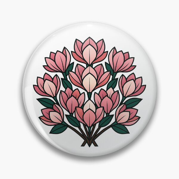 Item preview, Symmetrical Pink Magnolia Botanical Bouquet designed and sold by Fikuall.