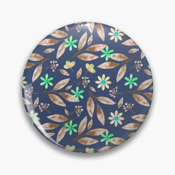 Artikelvorschau, Nahtloses Muster aus braunen Herbstblättern und grünen Wildblumen entworfen und verkauft von 555Design.