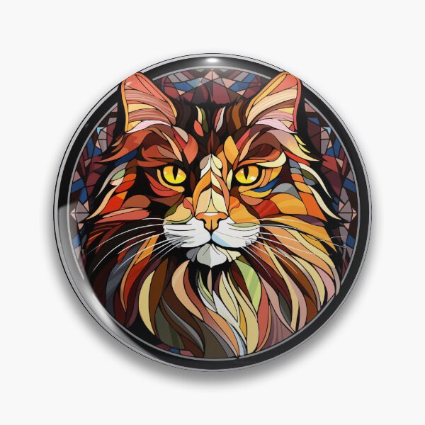 Item preview, Norwegian Forest Cat Stained Glass Leadlight Artistic Design Boys Girls designed and sold by rafaeltto.