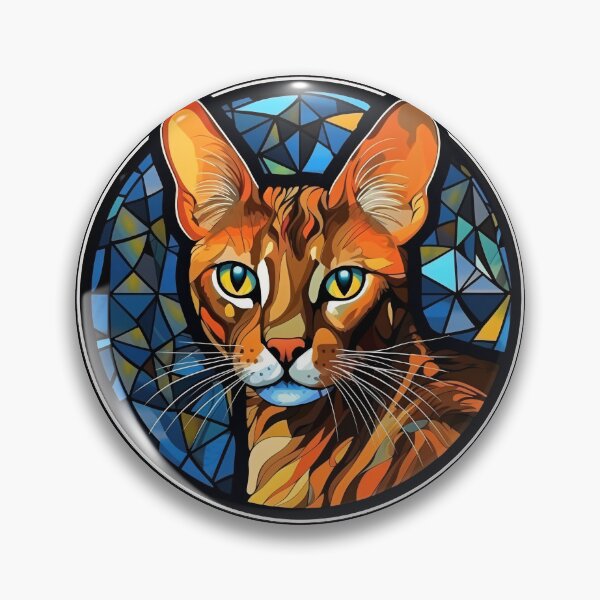 Item preview, Ocicat Cat Stained Glass Leadlight Artistic Design Boys Girls designed and sold by rafaeltto.