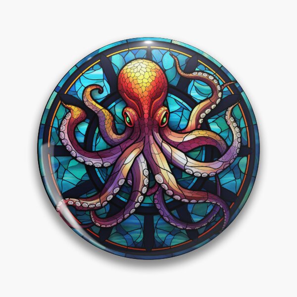 Item preview, Octopus Stained Glass Leadlight Artistic Design Boys Girls designed and sold by rafaeltto.
