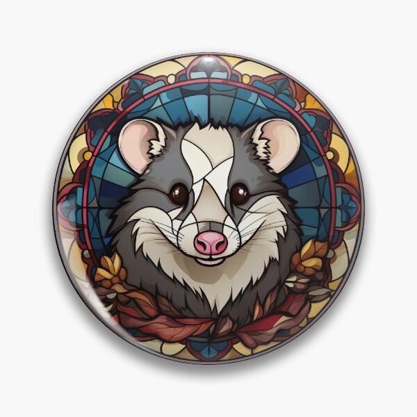 Item preview, Opossum Stained Glass Leadlight Artistic Design Boys Girls designed and sold by rafaeltto.