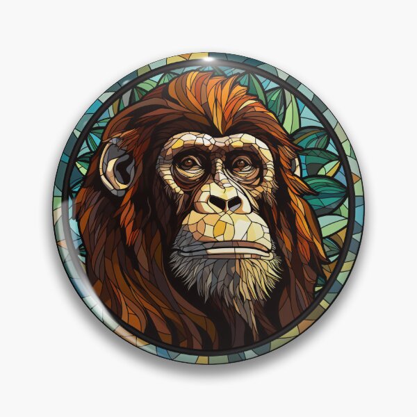 Item preview, Orangutan Stained Glass Leadlight Artistic Design Boys Girls designed and sold by rafaeltto.