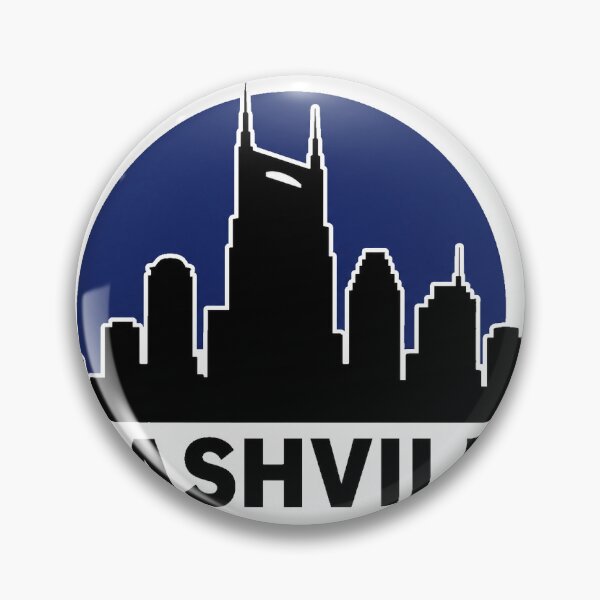 Item preview, Nashville Skyline Silhouette Tennessee Sticker designed and sold by RedRubyBubble.