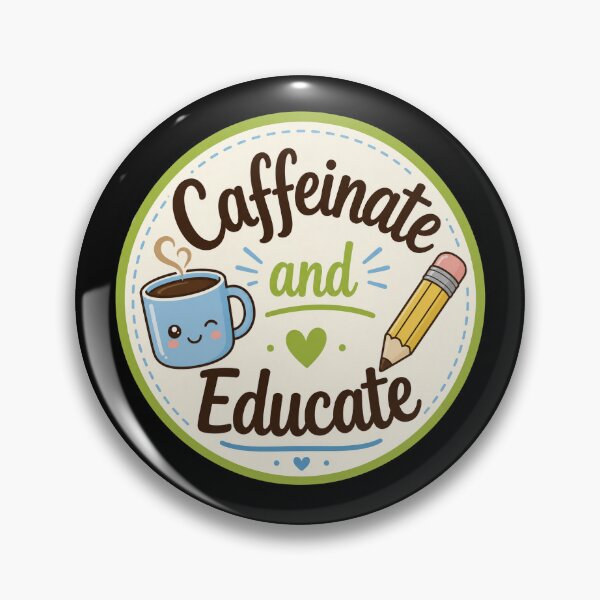 Item preview, Caffeinate and Educate Cute Teacher Coffee Design  designed and sold by Sketchlegacy.