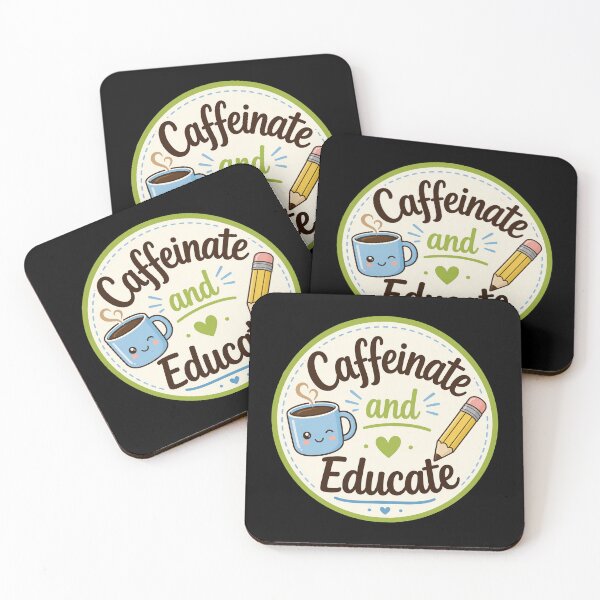 Item preview, Caffeinate and Educate Cute Teacher Coffee Design  designed and sold by Sketchlegacy.
