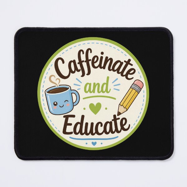Item preview, Caffeinate and Educate Cute Teacher Coffee Design  designed and sold by Sketchlegacy.