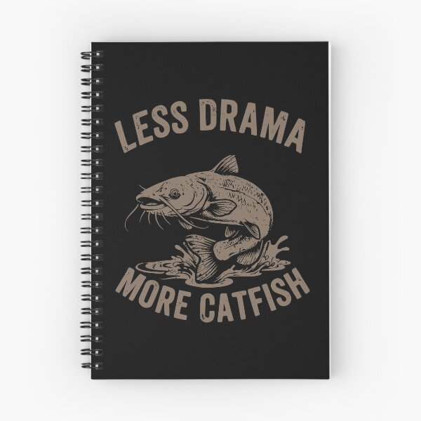 Item preview, Less Drama More Catfish Funny Retro Fishing designed and sold by PrintAtelier.