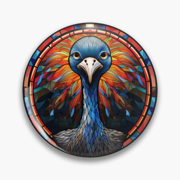Item preview, Ostrich Stained Glass Leadlight Artistic Design Boys Girls designed and sold by rafaeltto.