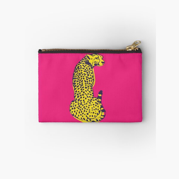 Item preview, Yellow Cheetah Cat on Bight Pink Background designed and sold by JosTees96.