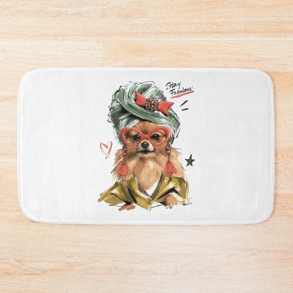 Item preview, Stay Fabulous Glam Pomeranian with Turban & Jewels – Hand-Drawn Art designed and sold by RamyGallery.