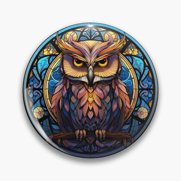 Item preview, Owl Stained Glass Leadlight Artistic Design Boys Girls designed and sold by rafaeltto.