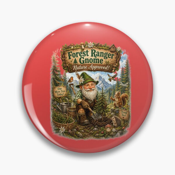 Item preview, Forest Ranger Gnome – Nature Approved Vintage Forest Design designed and sold by Alpine-Ink.
