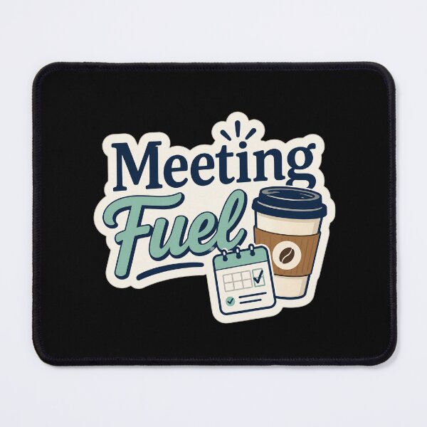 Item preview, Meeting Fuel Office Coffee Workday Sticker designed and sold by Sketchlegacy.