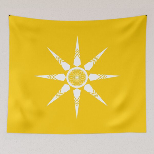 Item preview, White Regal Sun Emblem (Yellow Background) designed and sold by TJF Arts.