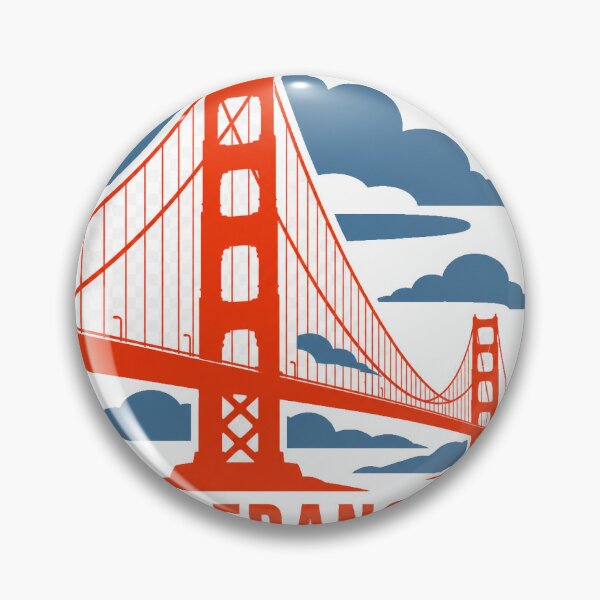 Item preview, Golden Gate Bridge Silhouette San Francisco Sticker designed and sold by RedRubyBubble.
