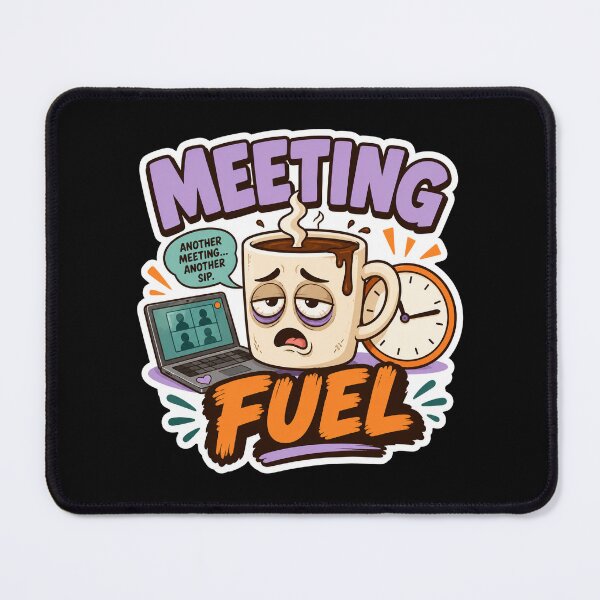 Item preview, Another Meeting Another Sip Coffee Sticker  designed and sold by Sketchlegacy.