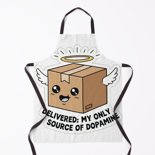 Item preview, "Delivered My Only Source Of Dopamine" Funny Shopping Graphic - Retail Therapy Art - Cute Package Meme designed and sold by BestChoiceService.