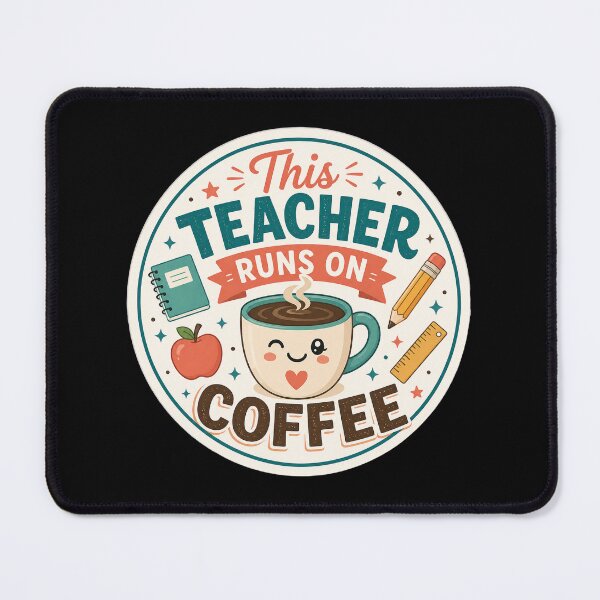 Item preview, Fueled by Coffee, Built for Teaching  designed and sold by Sketchlegacy.
