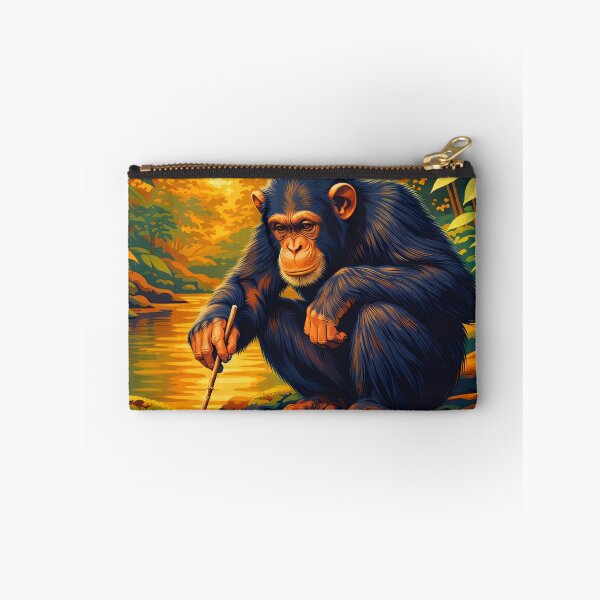 Item preview, Chimpanzee Retro Style Digital Animal Art designed and sold by kakarikihill.