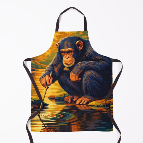 Item preview, Chimpanzee Retro Style Digital Animal Art designed and sold by kakarikihill.