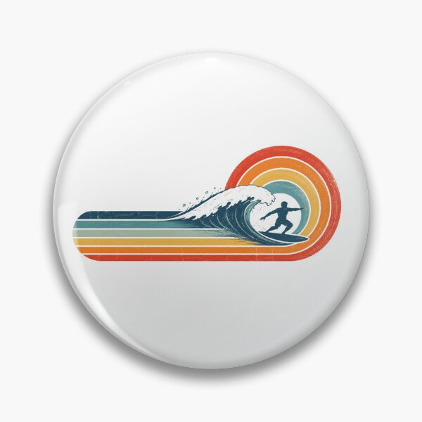 Item preview, Retro Surfing Ocean Wave Vintage Beach Rider designed and sold by Moizento.