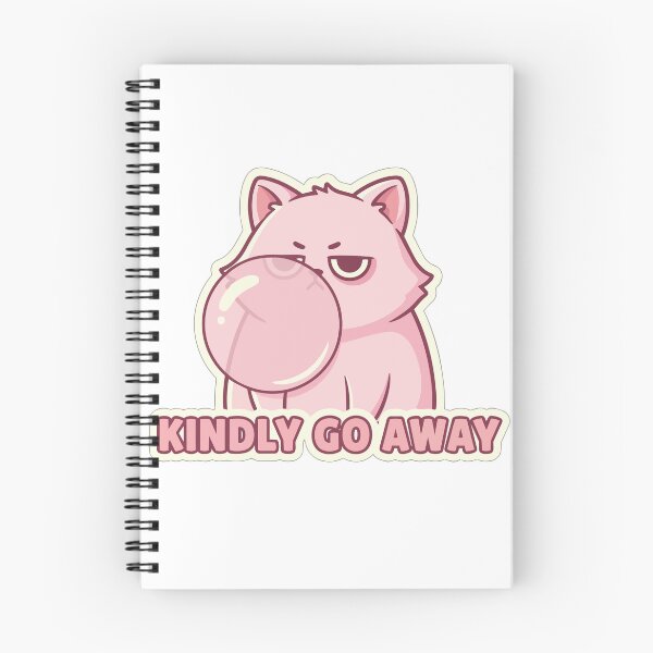 Item preview, "Kindly Go Away" Sassy Kawaii Cat Graphic - Unbothered Bubblegum Aesthetic - Mean Pastel Art designed and sold by BestChoiceService.