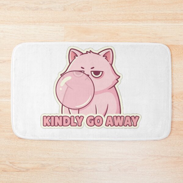 Item preview, "Kindly Go Away" Sassy Kawaii Cat Graphic - Unbothered Bubblegum Aesthetic - Mean Pastel Art designed and sold by BestChoiceService.