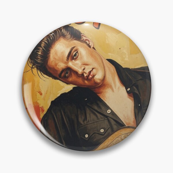 Item preview, Elvis Presley Vintage Oil Painting Guitar Wall Art designed and sold by ElvisVintagePosters.