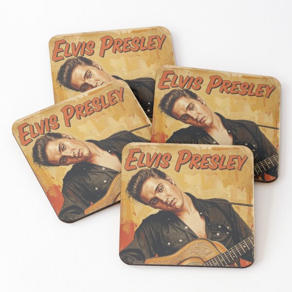 Item preview, Elvis Presley Vintage Oil Painting Guitar Wall Art designed and sold by ElvisVintagePosters.