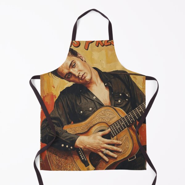 Item preview, Elvis Presley Vintage Oil Painting Guitar Wall Art designed and sold by ElvisVintagePosters.