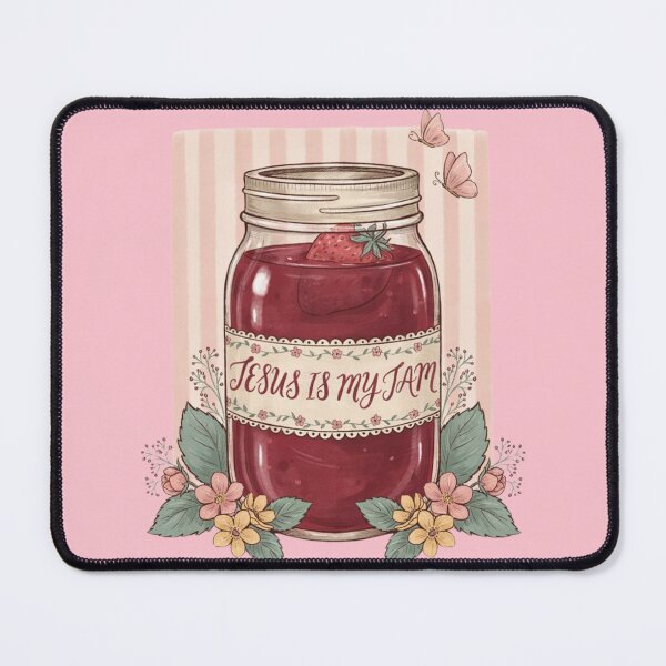 Item preview, Funny Jesus Is My Jam Cute Christian Strawberry Girly designed and sold by Dabbing Turtle Designs.