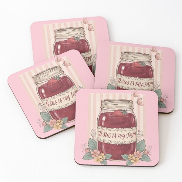 Item preview, Funny Jesus Is My Jam Cute Christian Strawberry Girly designed and sold by Dabbing Turtle Designs.
