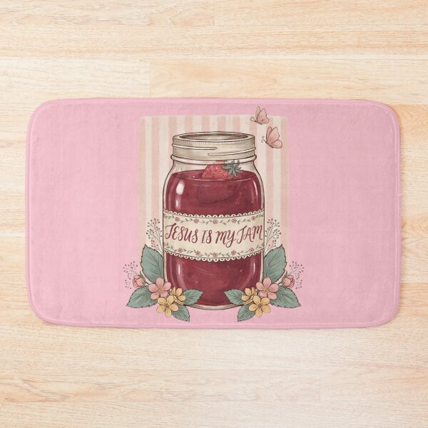 Item preview, Funny Jesus Is My Jam Cute Christian Strawberry Girly designed and sold by Dabbing Turtle Designs.