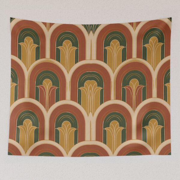 Item preview, Art Deco Geometric Scallop Arch Pattern designed and sold by VINTAGE BY LAMBERTINY .