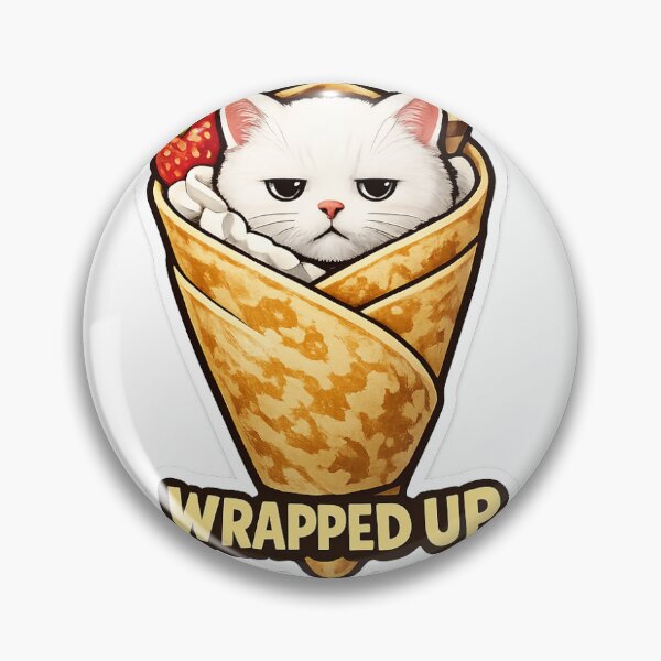Item preview, White Cat Crepe Cute Surreal Dessert Cat Sticker designed and sold by ArtPrintPov.