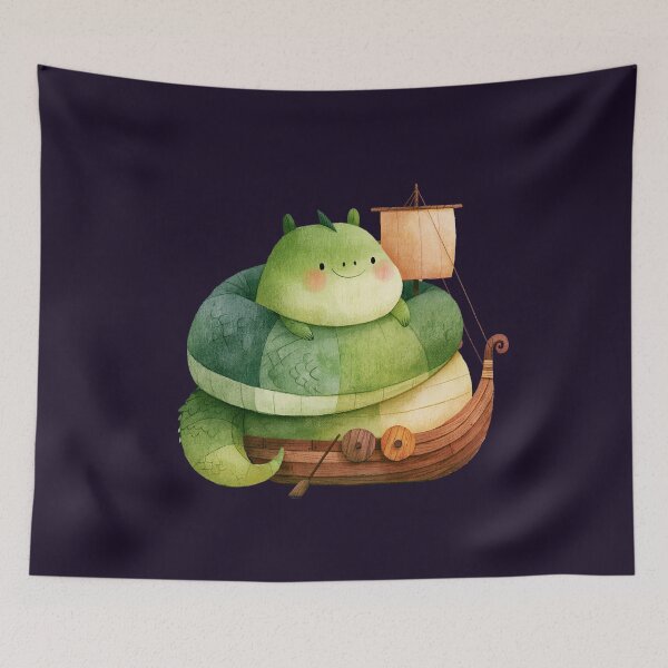 Item preview, Chubby Jormungandr Cute Midgard Serpent Norse Mythology designed and sold by Artmugic.