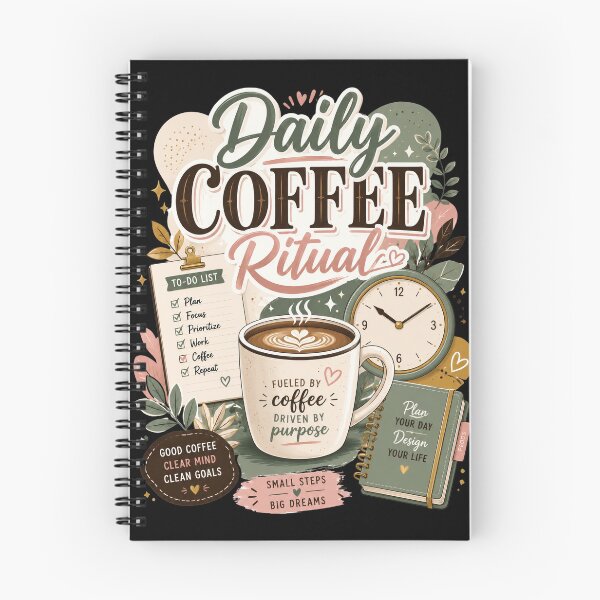 Item preview, Daily Coffee Ritual Planner Motivation Design  designed and sold by Sketchlegacy.