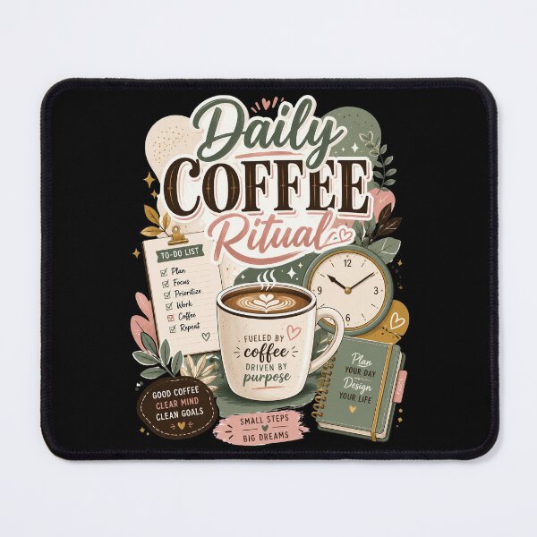 Item preview, Daily Coffee Ritual Planner Motivation Design designed and sold by Sketchlegacy.