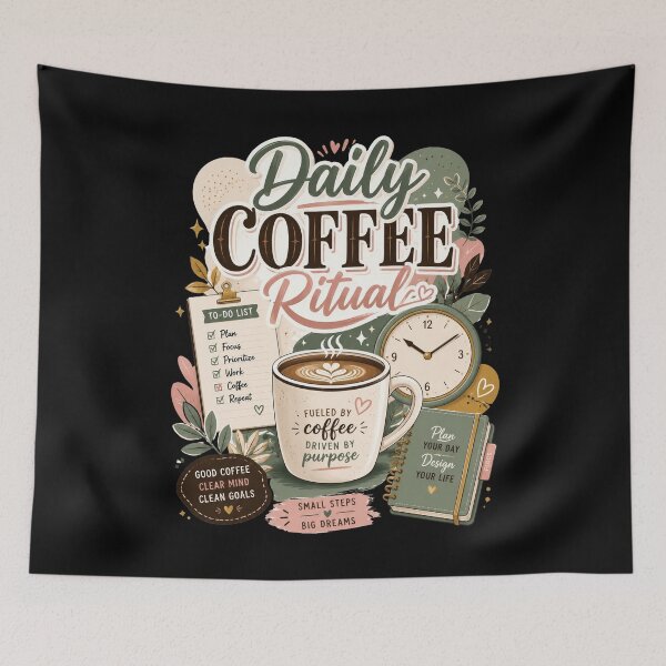 Item preview, Daily Coffee Ritual Planner Motivation Design  designed and sold by Sketchlegacy.