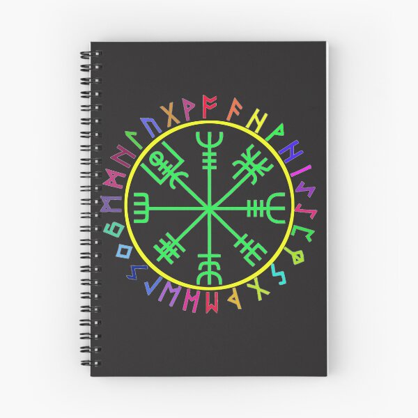 Item preview, Vegvísir Icelandic Wayfinder Symbol with runes rainbow designed and sold by shorethings.