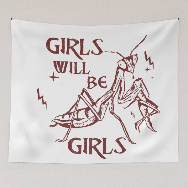 Item preview, Girls Will Be Girls Praying Mantis - Feminist designed and sold by delllsdesigns.