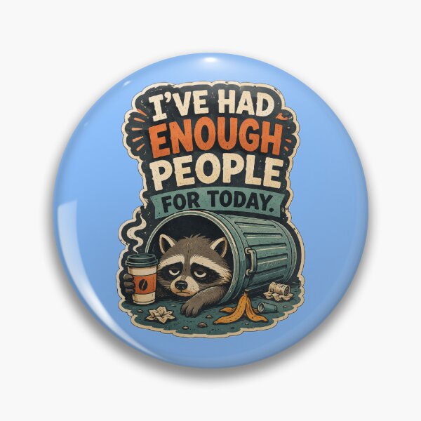 Item preview, Socially Exhausted Raccoon With Coffee designed and sold by GoldenOutline.