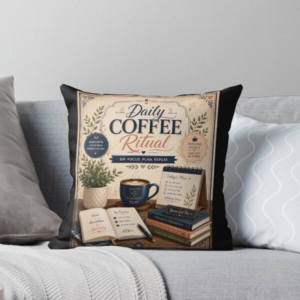 Item preview, Coffee Planner Inspiration Vintage Productivity Poster designed and sold by Sketchlegacy.