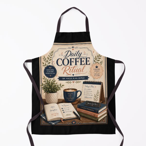 Aperçu de l'œuvre Affiche vintage d'inspiration pour planificateur de café - Productivité créée et vendue par Sketchlegacy.
