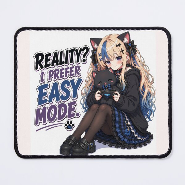Item preview, Reality? I Prefer Easy Mode | Cute Gaming Anime Girl designed and sold by Revyra Design .